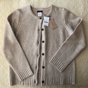 NWT J.Crew foil-printed wool/cashmere cardigan
